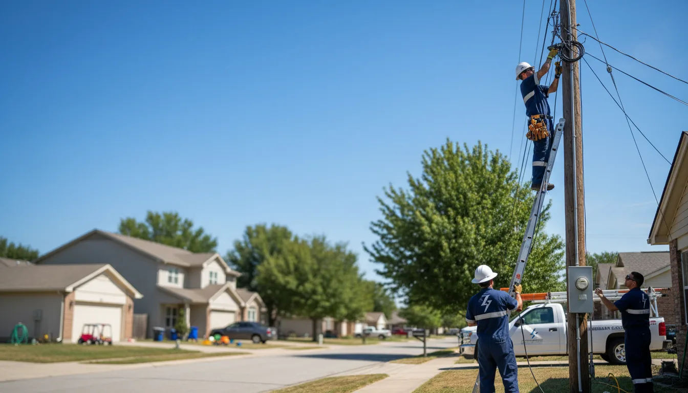 Residential electrician providing installation services in Cookson, OK